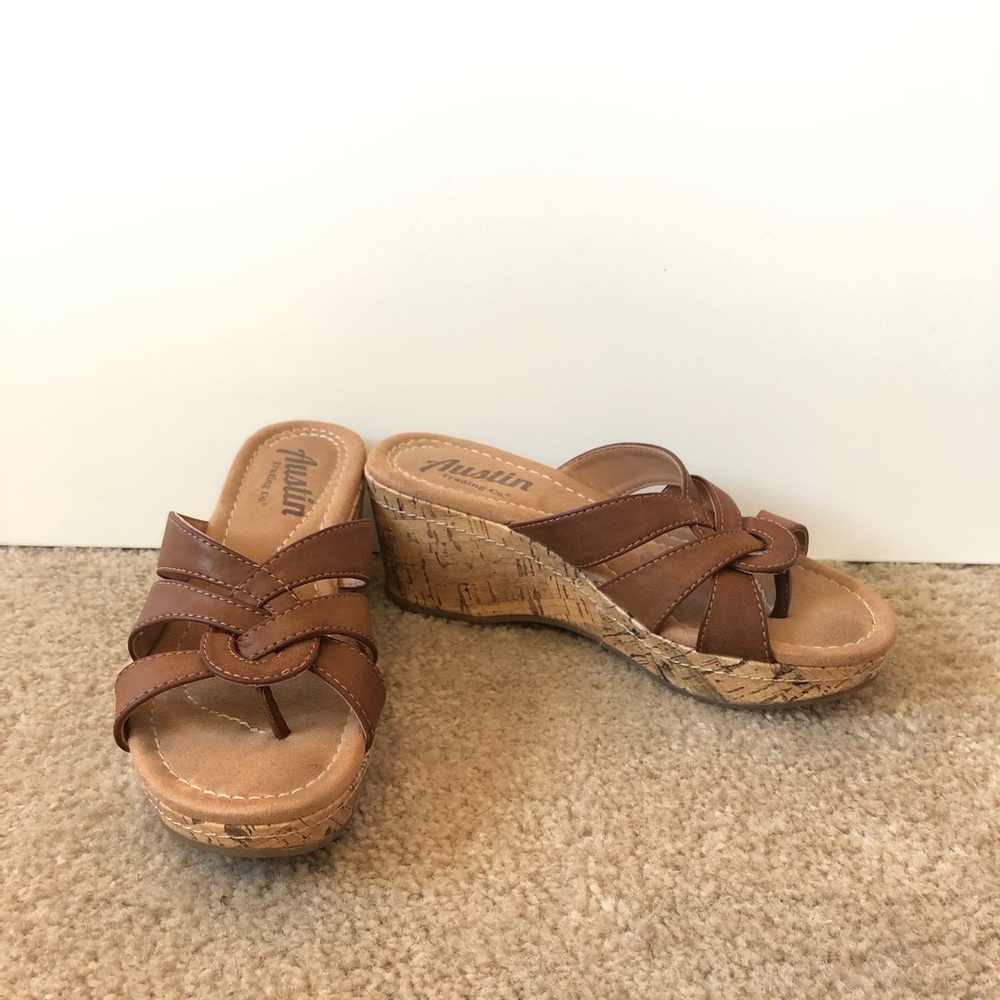 Austin Trading Co. Brown Platform Sandals
